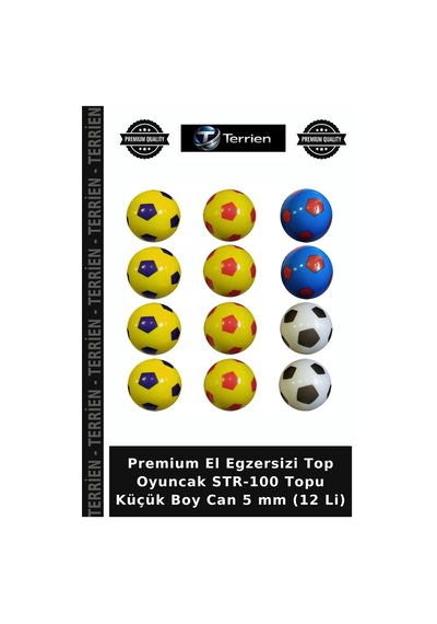 Premium El Egzersizi Top Oyuncak Str-100 Topu Küçük Boy Can 5 Mm 12 Li
