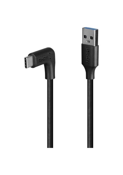Lindy Lın-32018 1 Mt Usb 3.2 Straight Type C To Right-angled Usb-c 10gbps Kablo