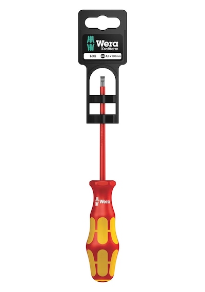 Wera 160 İ Sb Vde Yalıtımlı Düz Tornavida, 0.8 X 4 X 100 Mm