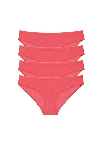 4 Adet Süper Eko Set Likralı Kadın Slip Külot Fuşya Standart
