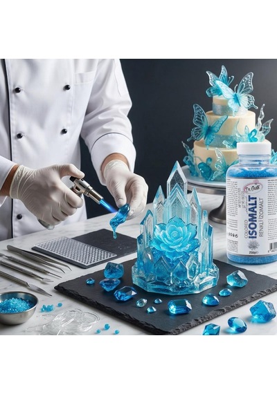 Renkli İzomalt Isomalt Mavi 250 Gr Şeker Sanatı Ve Pasta Dekorasyon İçin
