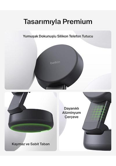Ultracharge Pro 2 Si 1 Arada Qi2 Şarj İstasyonu 25 W, Siyah Çok Renkli