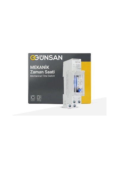 Günsan Mekanik Zaman Saati 100 Saat Rezervli, 24 Saatlik Otomat Tipi 220 240v Ac / 230v