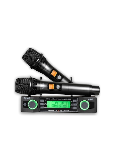 Roof R-203ee Uhf 2 El 2 Kanal Kablosuz Telsiz Mikrofon