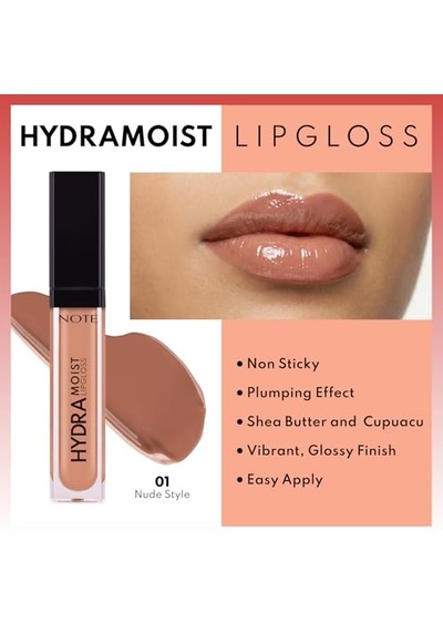 Note Cosmetics Hydramoist Lipgloss Nemlendirici Dudak Parlatıcısı - 01 Nude Style - Nude