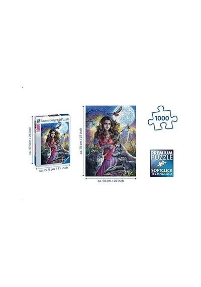 1000 Parça Kurtlarla Kadın Puzzle