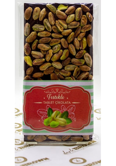 Dark Brown Bitter Tablet Çikolata Gerçek Saf Badem Fındık ve Antep Fıstıklı 6 x 100 G