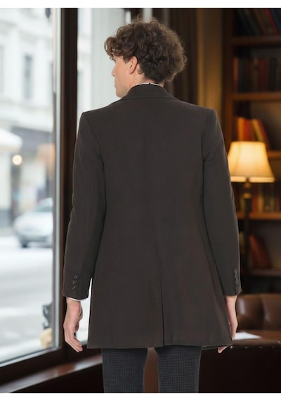 Plt8319 Dewberry Erkek Palto-kahve-2