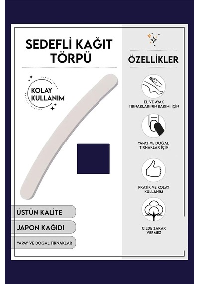 Mujgan Tırnak Bakım Seti - Çelik Ve Kağıt Törpü Beyaz