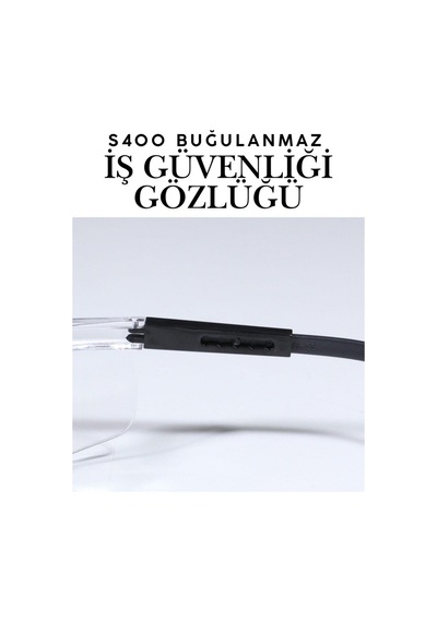 S400 Şeffaf Koruyucu İş Gözlüğü - Anti-fog Buğulanmaz Polikarbonat Gözlük Laboratuvar Ve İş Gözlüğü S400 Şeffaf Koruyucu İş Gözlüğü - Anti-fog Buğulanmaz Polikarbonat Gözlük Laboratuvar Ve İş Gözlüğü