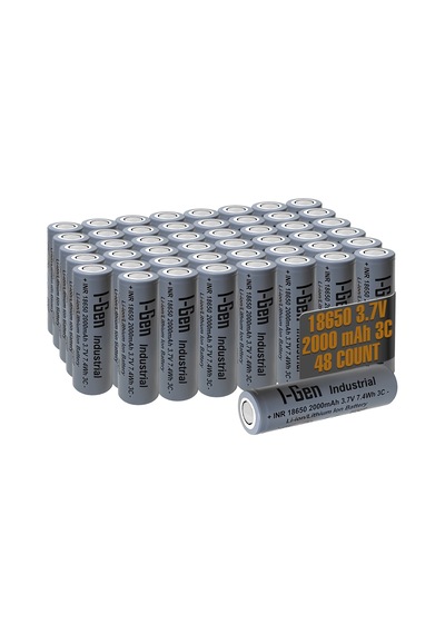 I-gen Industrial E001 Inr 18650 3.7v 2000 Mah 3c 7.4wh Li-ıon Şarjlı Pil Düz Başlı Lityum Pil 48'li Paket