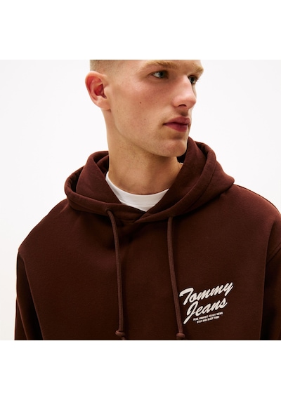Tommy Hilfiger Relax Vovelty Graphic Erkek Kahverengi Sweatshirt Dm0dm22088 Kahverengi