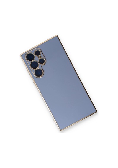 Newface - 719 - Samsung Galaxy S22 Ultra Kılıf Volet Silikon - Csmo-tex - - Mavi