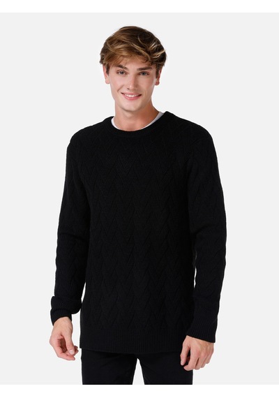 Colin's Colins Regular Fit Triko Siyah Erkek Kazak Cl1064739 Siyah