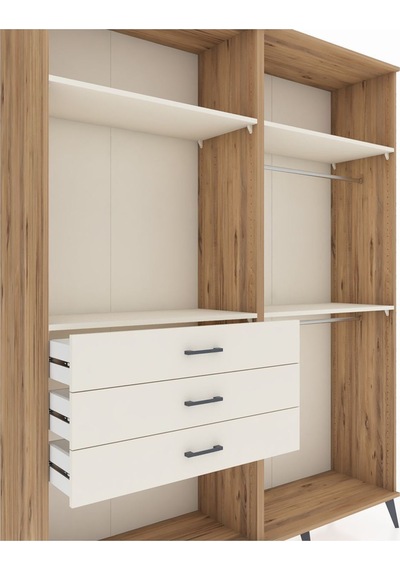 Hyperion Gardrop 4 Raflı 3 Çekmeceli 2 Askılı 176x44x221 Çam-aytaşı Aytaşı Hyperion Gardrop 4 Raflı 3 Çekmeceli 2 Askılı 176x44x221 Çam-aytaşı Aytaşı