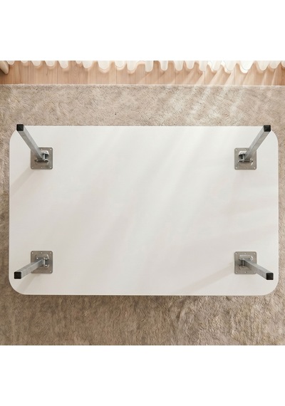 Beyaz Oval Kenar Yer Sofrası, 6 Kişilik Beyaz Masa, Metal Ayaklı Modern Yemek Masası 119x89 Cm Beyaz Oval Kenar Yer Sofrası, 6 Kişilik Beyaz Masa, Metal Ayaklı Modern Yemek Masası 119x89 Cm