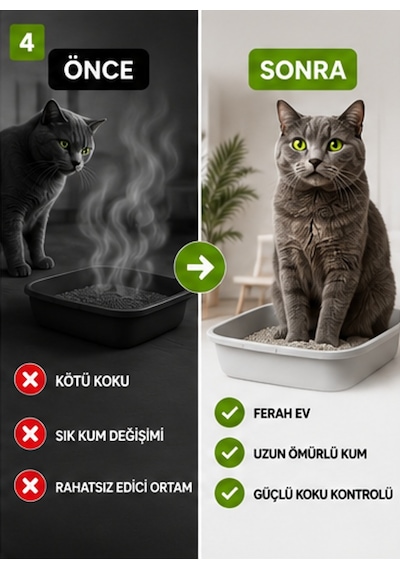 Midilla Active Carbon Kedi Kumu Koku Giderici 4 X 250 G %100 Gerçek Aktif Karbon Toplam 1.000 G