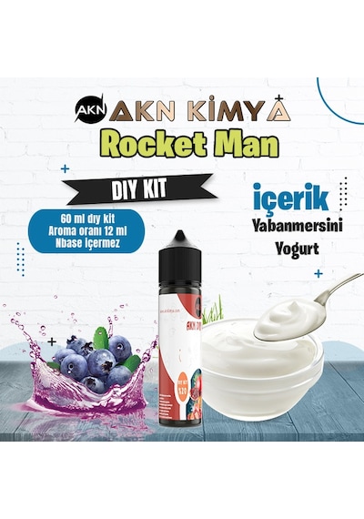 One Hit Wonder Rocket Man Dıy Kit Yabanmersini Yogurt Gıda Aroması %20 Oranda Aroma İçerir Hazır Değildir 60 Ml