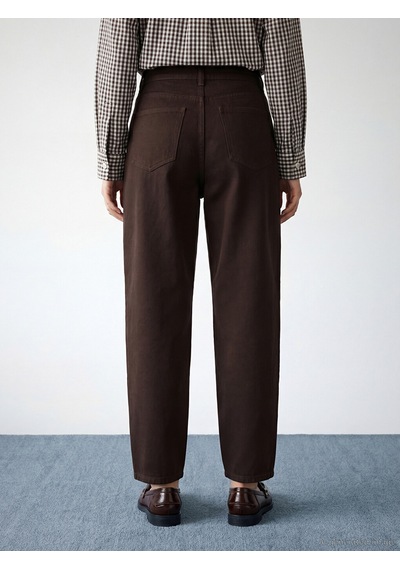 Lcw Modest Kahverengi Barrel Fit Kadın Jean Pantolon