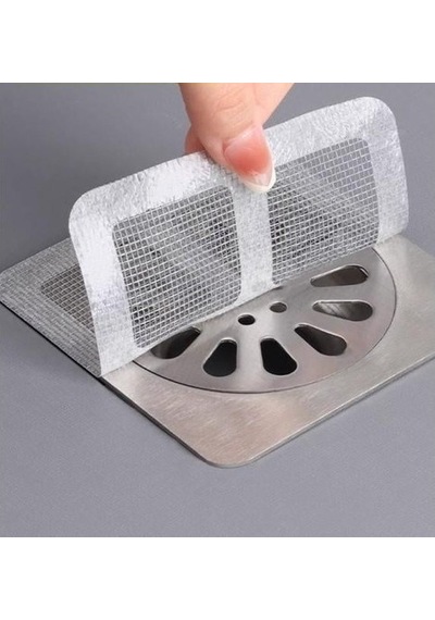 10 Adet Yapışkanlı Banyo Gider Süzgeci Saç Yakalayıcı Süzgeç Bany