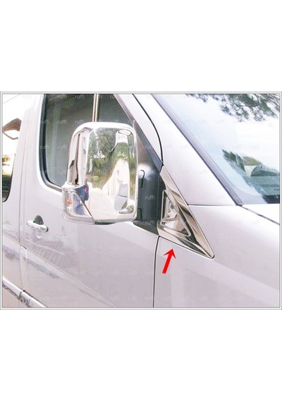 Vw Crafter Krom Kelebek Cam Nikelajı 2006-2016 Paslanmaz Çelik