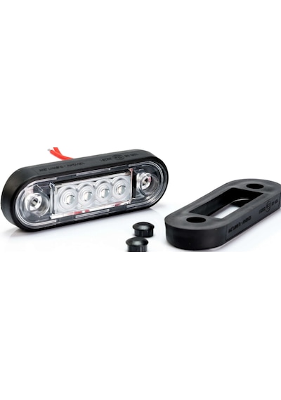 Frıstom Ft-073 4 Ledli Pozisyon Lamba Ledli Kırmızı 12v - 36v 0,15 Mt Siyah Lastik Contalı