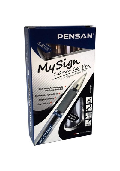 My Sign 1.0 Jel Mürekkepli İmza Kalemi 12'li 1 Kutu Siyah