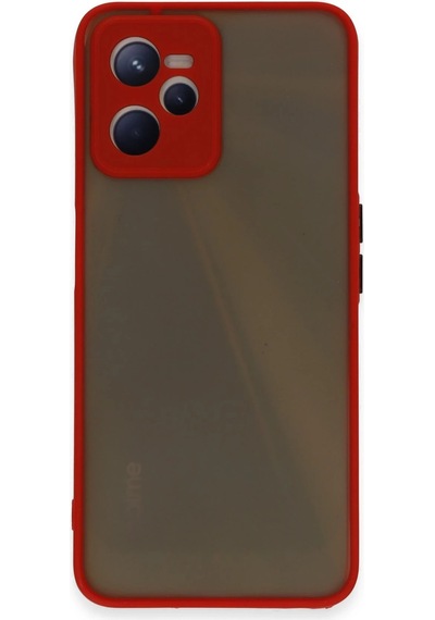 Newface - 16 - Realme C35 Kılıf Montreal Silikon Kapak - Edntrend - - Kırmızı