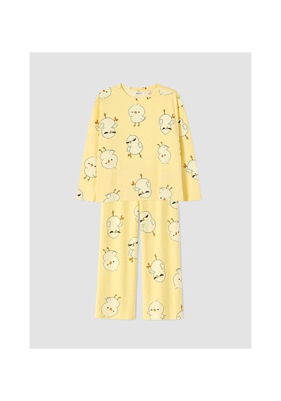 LC Waikiki Alıta Cıty Farkıyla Lcw Young Sarı Penye Desenli Uzun Kollu Kadın Pijama Takım Sari - 929503497 Sari LC Waikiki Alıta Cıty Farkıyla Lcw Young Sarı Penye Desenli Uzun Kollu Kadın Pijama Takım Sari - 929503497 Sari