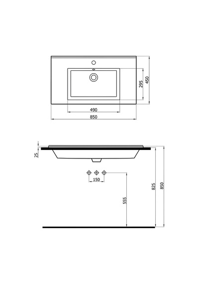 Newarc Silver Slim Lavabo 501085