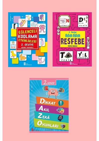 2.sınıf Eğlenceli Kodlama+resfebe+dikkat Akıl Zeka Oyunları