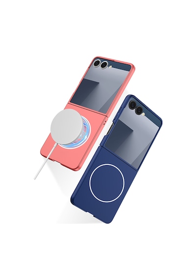 Galaxy Uyumlu Z Flip 7 Kılıf Wireless Şarj Özellikli Pazarplus Kıpta M-safe Kılıf Lila