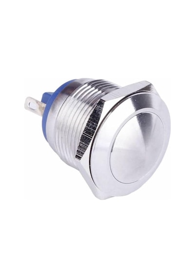 Alkatronik 16mm Metal Panel Montaj Yuvarlak Kafa Push Buton No Dc 6a 12v Ac 3a 250v Ip67 Su Geçirmez Düğme