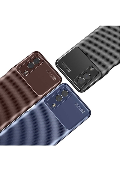 Smcase Vivo Y53s 4g Kılıf Kamera Korumalı Negro Karbon Silikon Siyah