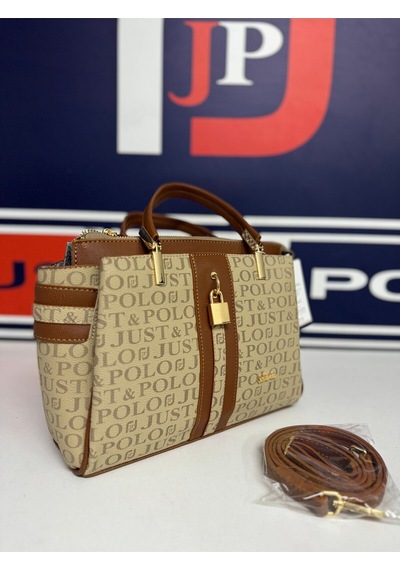 Just Polo Kadın Kum Taba Monogram El Ve Omuz Çantası Yeni Sezon 2201mh Kum - Taba