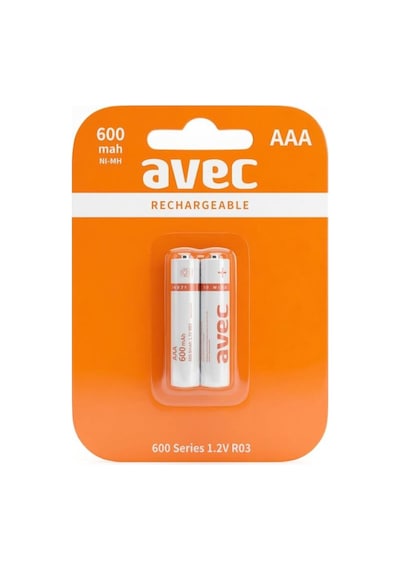 Avec 600 Mah Aaa Şarjlı İnce Pil 2'li Ni-mh