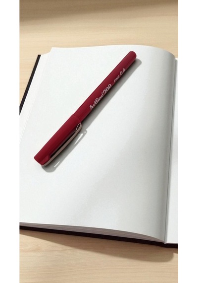 200 Fineliner 0.4mm Keçe Uçlu Kalem Koyu Kırmızı