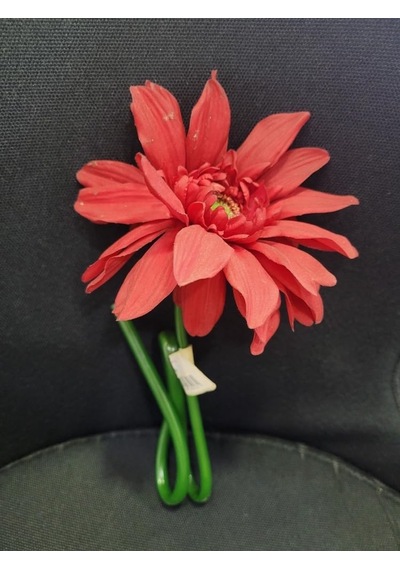 Kırmızı Gerbera Yapay Çiçek, 63 Cm, Tek Dal, Dekoratif Süsleme, İpek Kumaş Diğer