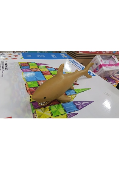 Plastik Oyuncak Büyük Boy Hayvan Boğa Başlı Köpekbalığı Bull Shark 23 Cm