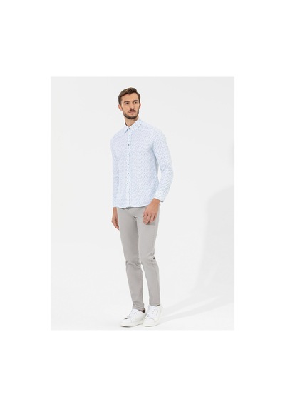 Pierre Cardin Lacivert Slim Fit Kanvas Pantolon 50265904-vr033 Gri
