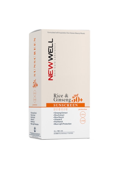 New Well Rice & Ginseng Sunscreen Pirinç Özlü Güneş Kremi SPF50+ 50 ML