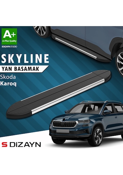 S-dizayn Skoda Karoq Skyline Krom Yan Basamak 173 Cm 2018 Üzeri A+ Kalite