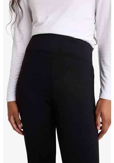 Defacto Flare Fit Geniş Paça Termal Tayt F2545AX25AU Siyah