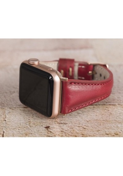 Bouletta Apple Watch Uyumlu Deri Kordon 42-44-45Mm Slim V4Ef Kırm
