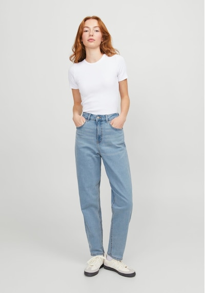Jack & Jones Kadın Mom Fit Jean - Lisbon 12227293 Light Blue Denim Mavi