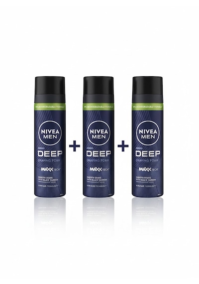 Nivea Deep Dimension Tıraş Köpüğü 200 Ml X 3 Adet