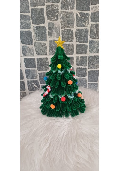 Mini Çam Ağacı Yılbaşı Hediyesi Yılbaşı Sofrası Süsü Yılbaşı Süsü 19 Cm 20