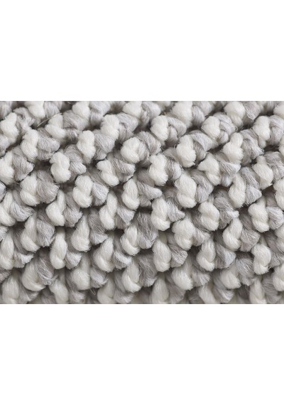 Yumuşak Bukleli Sisal Jüt Salon Oturma Odası Gümüş Renkli Yuvarlak Halı