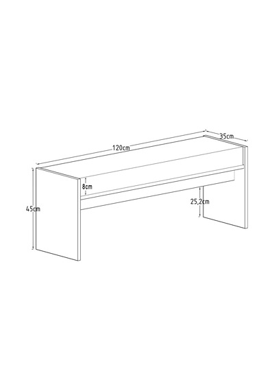 Pearl Bench Modern Tasarım Antre, Mutfak, Yatak Odası, Balkon Oturma Bankı, Kolay Kurulum, Traverten Desen Açık Bej