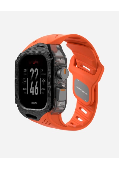 A01 Apple Watch Ultra 1/2 Uyumlu Kılıf Ve Kordon Karbon Fiber Kapak Fkm Kordon